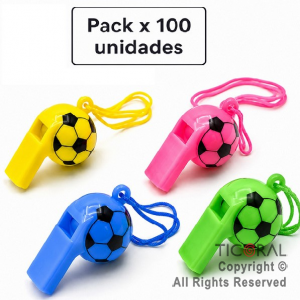 SILBATO PELOTA X 100 UNIDADES